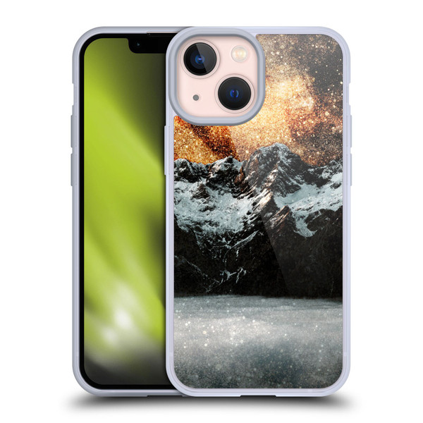 Patrik Lovrin Dreams Vs Reality Burning Galaxy Above Mountains Soft Gel Case for Apple iPhone 13 Mini