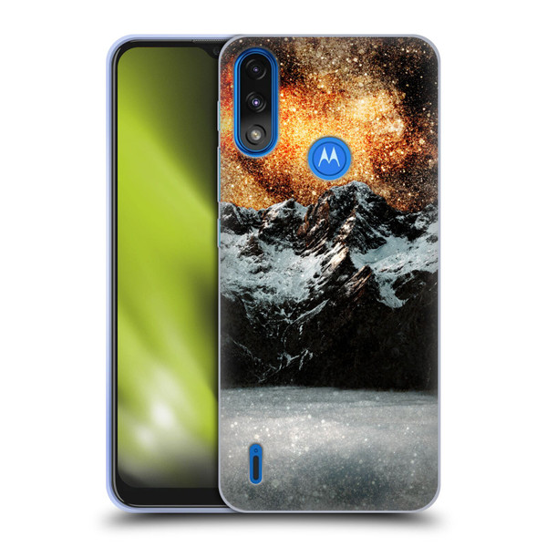 Patrik Lovrin Dreams Vs Reality Burning Galaxy Above Mountains Soft Gel Case for Motorola Moto E7 Power / Moto E7i Power