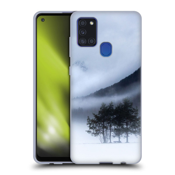 Patrik Lovrin Magical Foggy Landscape Fog, Mountains And A Tree Soft Gel Case for Samsung Galaxy A21s (2020)