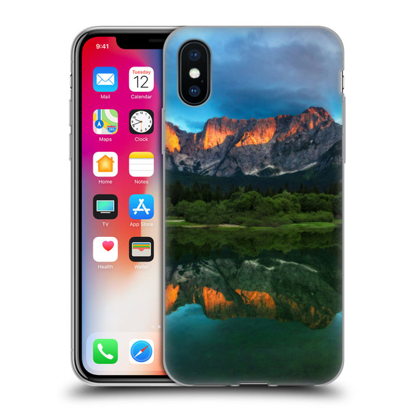 Patrik Lovrin Magical Lakes Burning Sunset Over Mountains Soft Gel Case for Apple iPhone X / iPhone XS