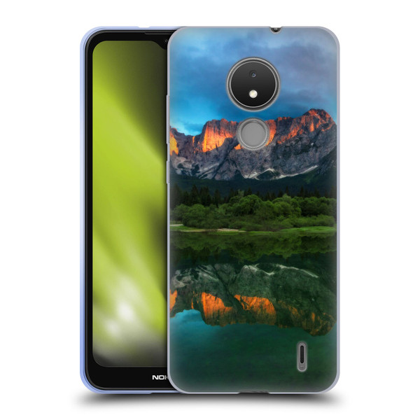Patrik Lovrin Magical Lakes Burning Sunset Over Mountains Soft Gel Case for Nokia C21
