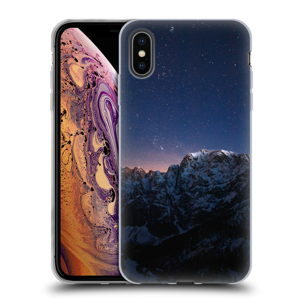 Patrik Lovrin Night Sky Stars Above Mountains Soft Gel Case for Apple iPhone XS Max