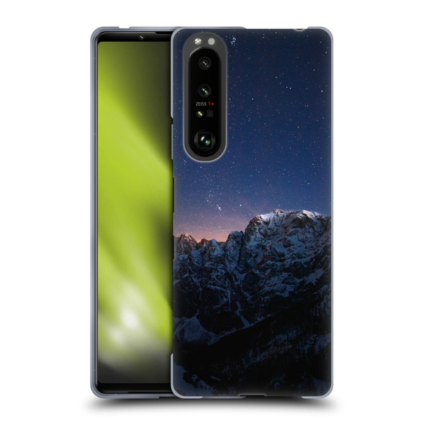 Patrik Lovrin Night Sky Stars Above Mountains Soft Gel Case for Sony Xperia 1 III