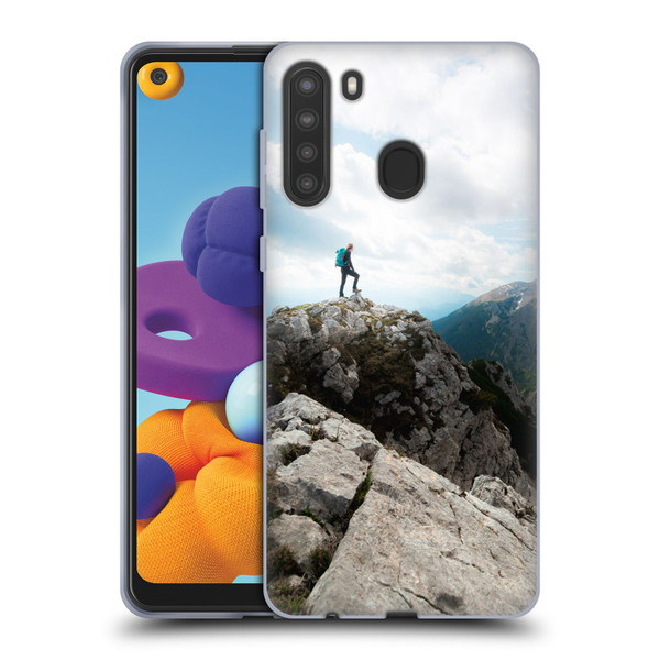 Patrik Lovrin Wanderlust Looking Over New Adventures Soft Gel Case for Samsung Galaxy A21 (2020)
