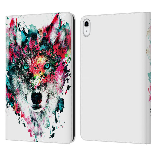 Riza Peker Animals Wolf Leather Book Wallet Case Cover For Apple iPad 10.9 (2022)