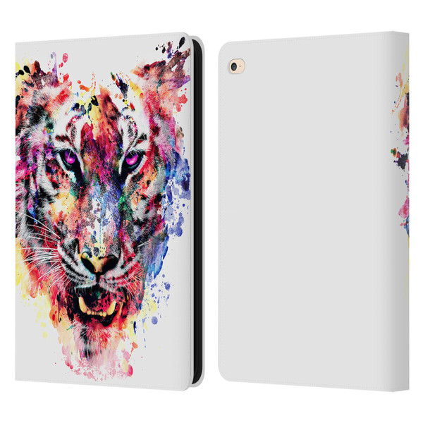 Riza Peker Animals Eye Of The Tiger Leather Book Wallet Case Cover For Apple iPad Air 2 (2014)