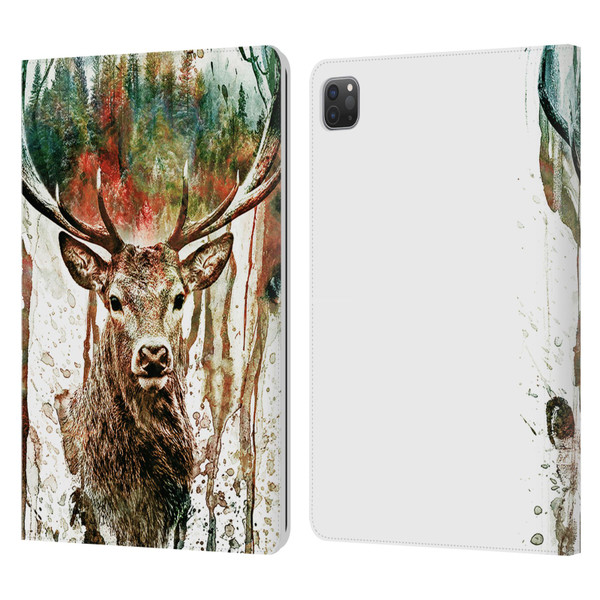 Riza Peker Animals Deer Leather Book Wallet Case Cover For Apple iPad Pro 11 2020 / 2021 / 2022