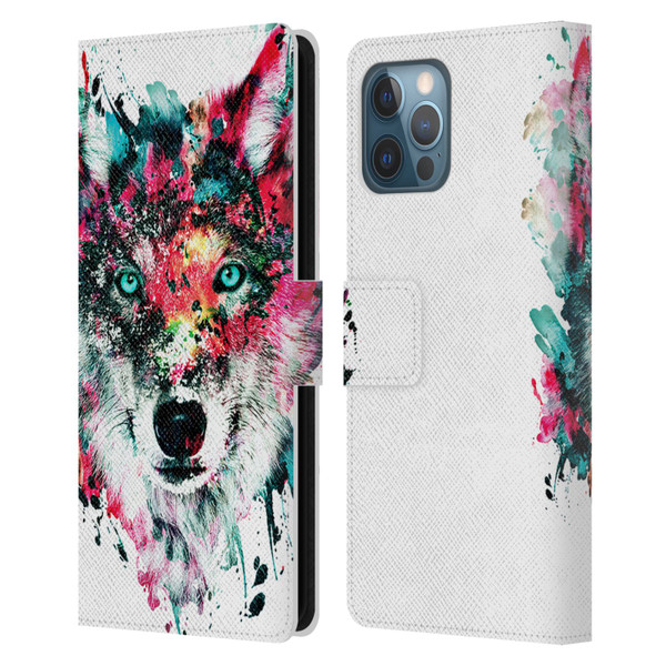Riza Peker Animals Wolf Leather Book Wallet Case Cover For Apple iPhone 12 Pro Max