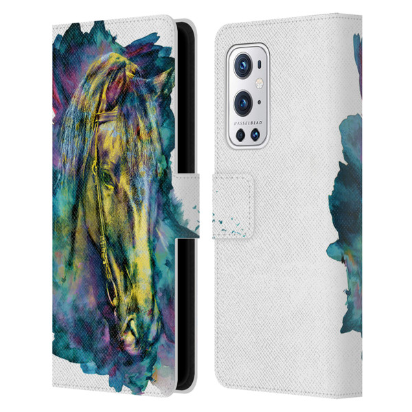 Riza Peker Animals Horse Leather Book Wallet Case Cover For OnePlus 9 Pro