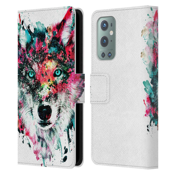 Riza Peker Animals Wolf Leather Book Wallet Case Cover For OnePlus 9