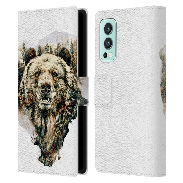 Riza Peker Animals Bear Leather Book Wallet Case Cover For OnePlus Nord 2 5G