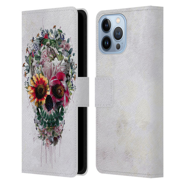 Riza Peker Skulls 6 Sugar Leather Book Wallet Case Cover For Apple iPhone 13 Pro Max