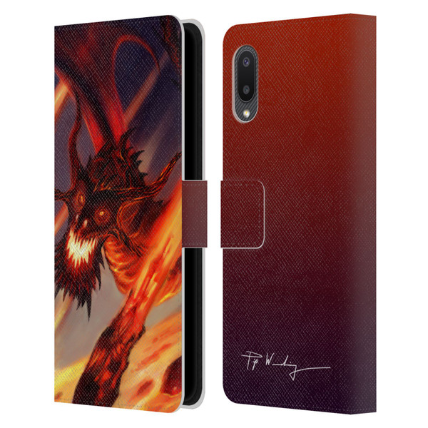 Piya Wannachaiwong Dragons Of Fire Soar Leather Book Wallet Case Cover For Samsung Galaxy A02/M02 (2021)