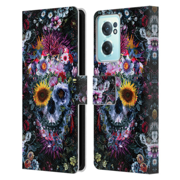 Riza Peker Skulls 9 Skull Leather Book Wallet Case Cover For OnePlus Nord CE 2 5G