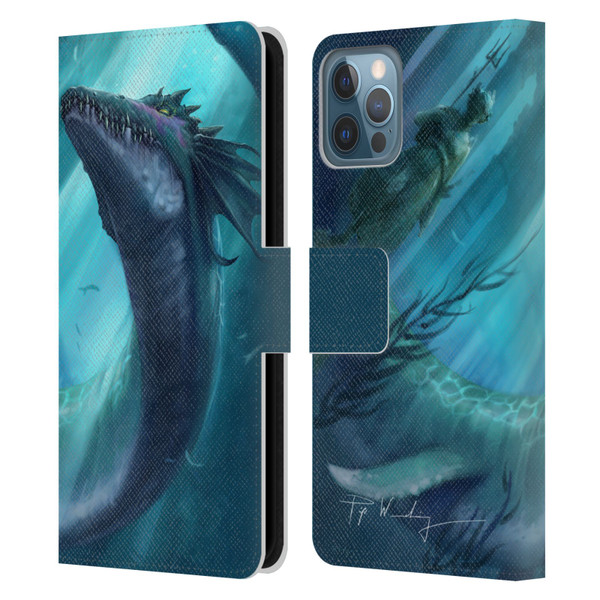 Piya Wannachaiwong Dragons Of Sea And Storms Dragon Of Atlantis Leather Book Wallet Case Cover For Apple iPhone 12 / iPhone 12 Pro