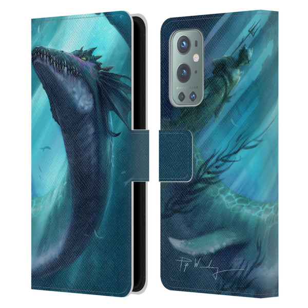 Piya Wannachaiwong Dragons Of Sea And Storms Dragon Of Atlantis Leather Book Wallet Case Cover For OnePlus 9