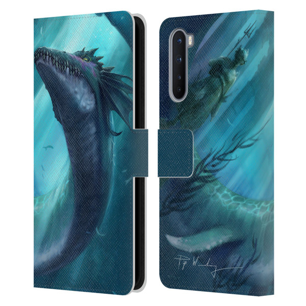 Piya Wannachaiwong Dragons Of Sea And Storms Dragon Of Atlantis Leather Book Wallet Case Cover For OnePlus Nord 5G