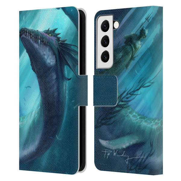 Piya Wannachaiwong Dragons Of Sea And Storms Dragon Of Atlantis Leather Book Wallet Case Cover For Samsung Galaxy S22 5G