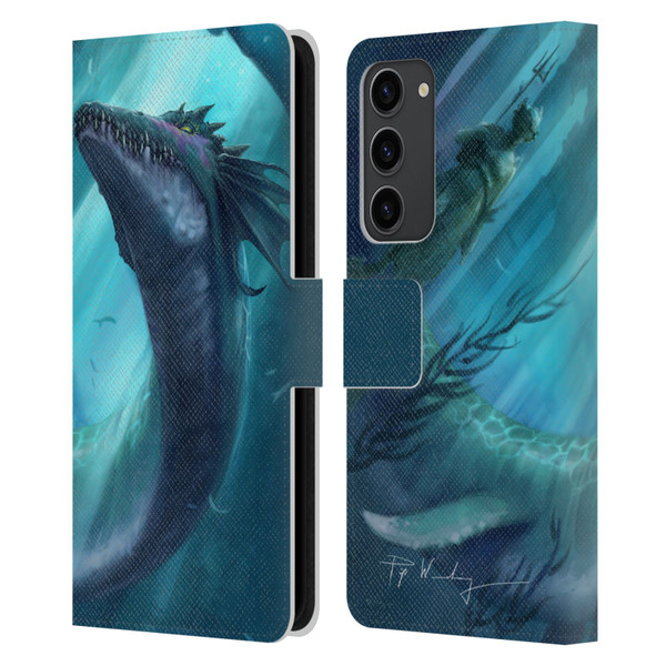 Piya Wannachaiwong Dragons Of Sea And Storms Dragon Of Atlantis Leather Book Wallet Case Cover For Samsung Galaxy S23+ 5G