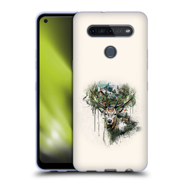 Riza Peker Animal Abstract Deer Wilderness Soft Gel Case for LG K51S