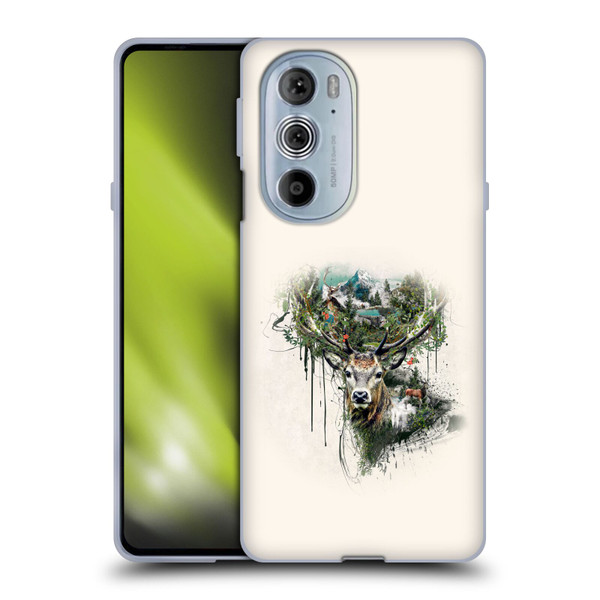 Riza Peker Animal Abstract Deer Wilderness Soft Gel Case for Motorola Edge X30