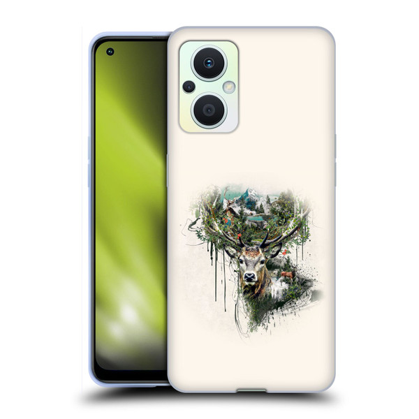 Riza Peker Animal Abstract Deer Wilderness Soft Gel Case for OPPO Reno8 Lite