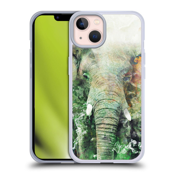 Riza Peker Animals Elephant Soft Gel Case for Apple iPhone 13