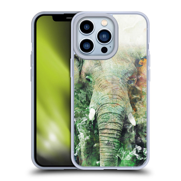 Riza Peker Animals Elephant Soft Gel Case for Apple iPhone 13 Pro