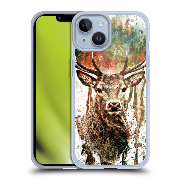Riza Peker Animals Deer Soft Gel Case for Apple iPhone 14