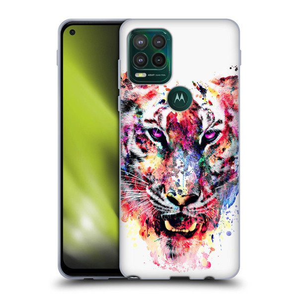 Riza Peker Animals Eye Of The Tiger Soft Gel Case for Motorola Moto G Stylus 5G 2021