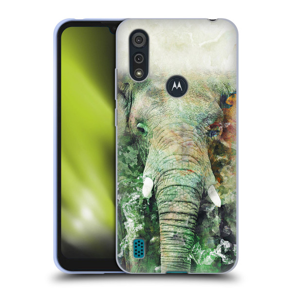 Riza Peker Animals Elephant Soft Gel Case for Motorola Moto E6s (2020)