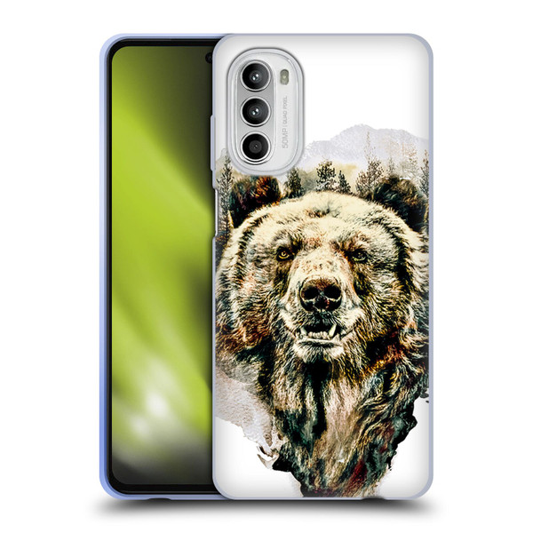 Riza Peker Animals Bear Soft Gel Case for Motorola Moto G52