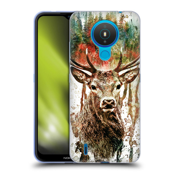 Riza Peker Animals Deer Soft Gel Case for Nokia 1.4