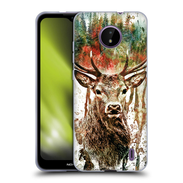 Riza Peker Animals Deer Soft Gel Case for Nokia C10 / C20