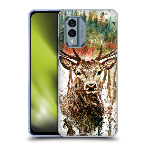 Riza Peker Animals Deer Soft Gel Case for Nokia X30