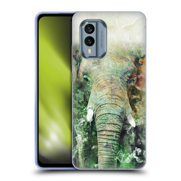 Riza Peker Animals Elephant Soft Gel Case for Nokia X30