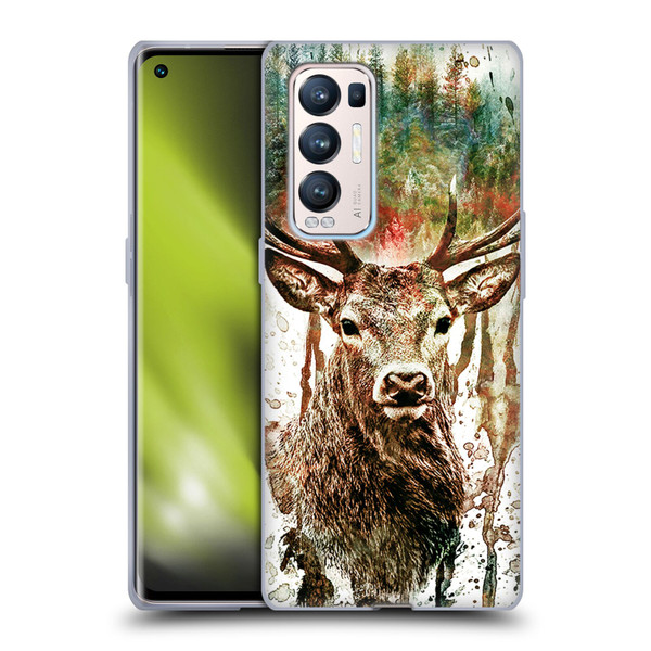 Riza Peker Animals Deer Soft Gel Case for OPPO Find X3 Neo / Reno5 Pro+ 5G