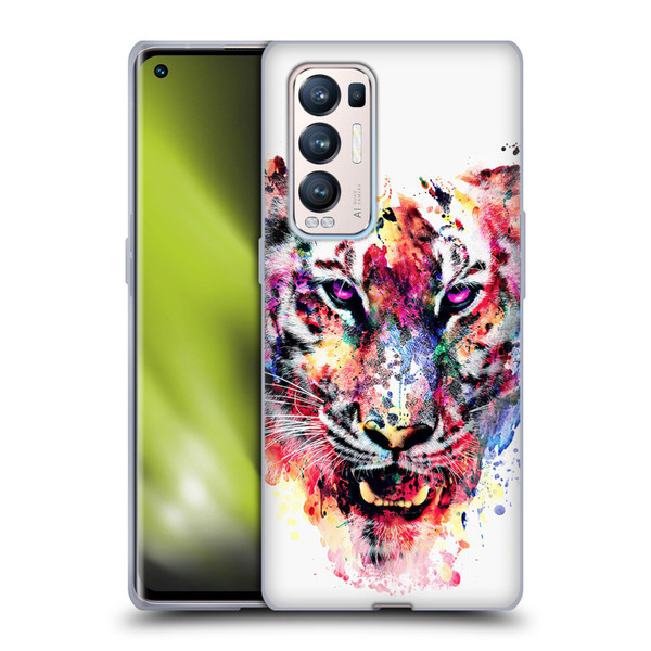 Riza Peker Animals Eye Of The Tiger Soft Gel Case for OPPO Find X3 Neo / Reno5 Pro+ 5G