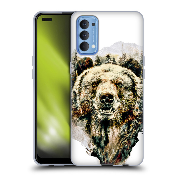 Riza Peker Animals Bear Soft Gel Case for OPPO Reno 4 5G