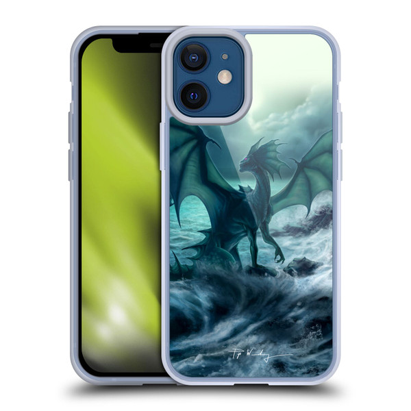 Piya Wannachaiwong Black Dragons Dark Waves Soft Gel Case for Apple iPhone 12 Mini