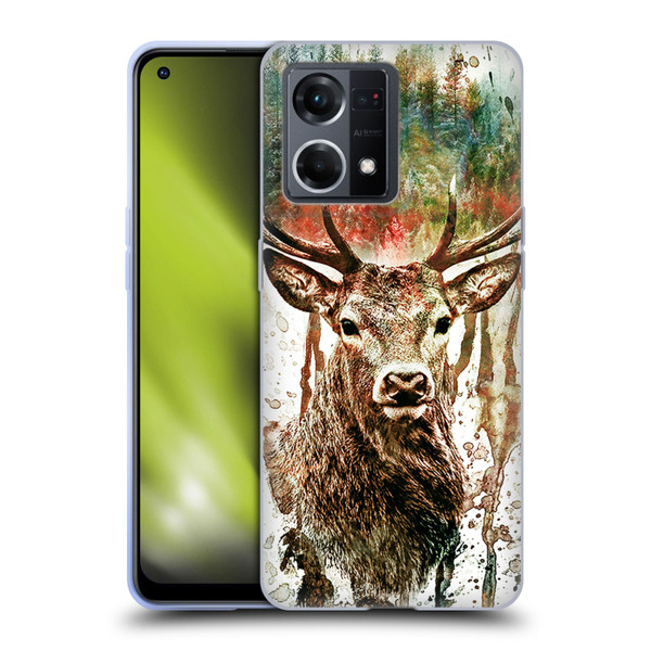 Riza Peker Animals Deer Soft Gel Case for OPPO Reno8 4G