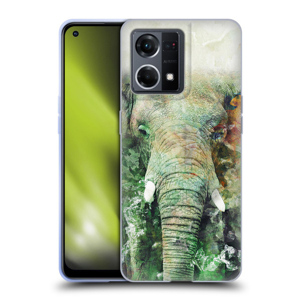 Riza Peker Animals Elephant Soft Gel Case for OPPO Reno8 4G