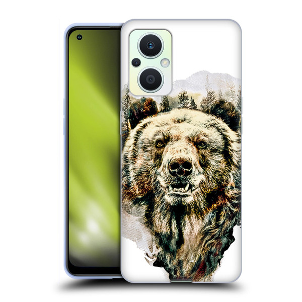 Riza Peker Animals Bear Soft Gel Case for OPPO Reno8 Lite