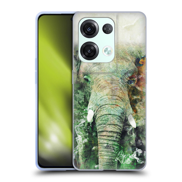 Riza Peker Animals Elephant Soft Gel Case for OPPO Reno8 Pro