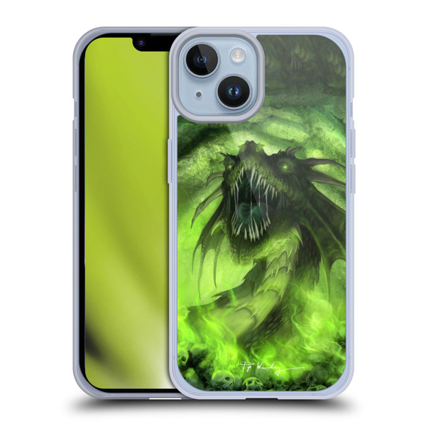 Piya Wannachaiwong Black Dragons Among Skulls Soft Gel Case for Apple iPhone 14