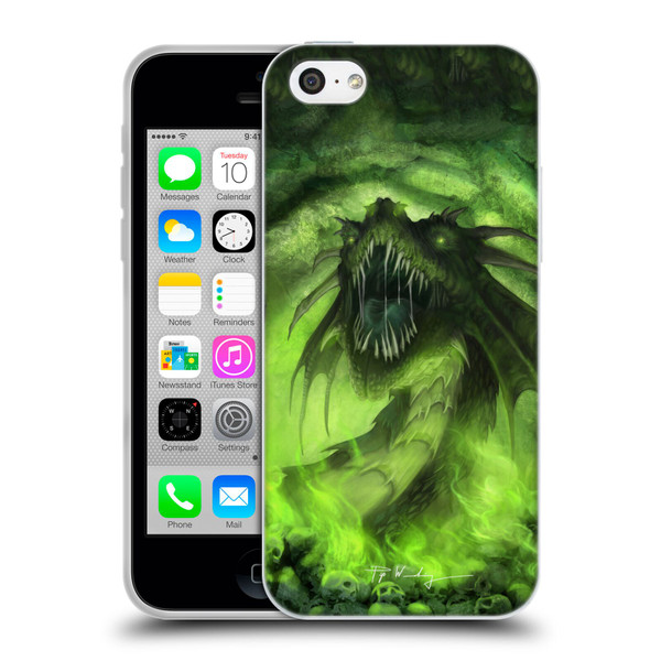 Piya Wannachaiwong Black Dragons Among Skulls Soft Gel Case for Apple iPhone 5c