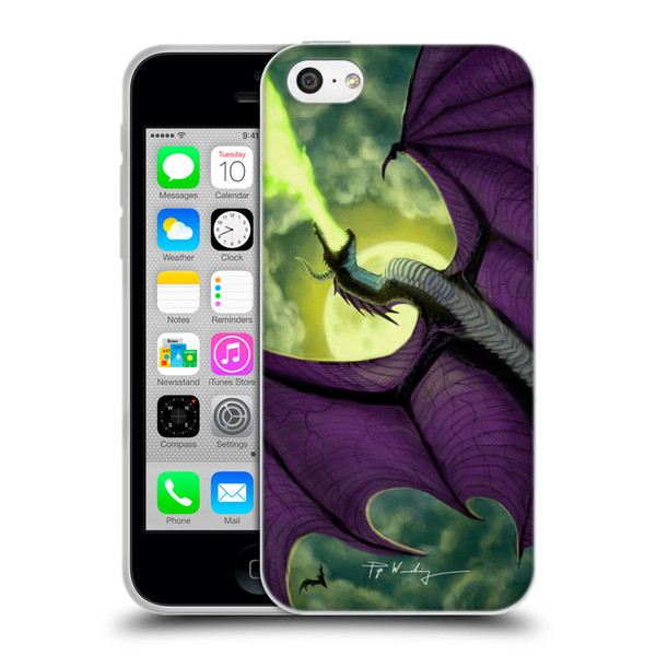 Piya Wannachaiwong Black Dragons Full Moon Soft Gel Case for Apple iPhone 5c
