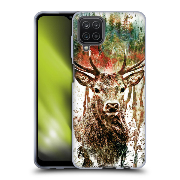 Riza Peker Animals Deer Soft Gel Case for Samsung Galaxy A12 (2020)