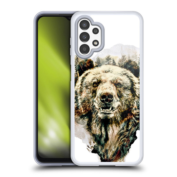 Riza Peker Animals Bear Soft Gel Case for Samsung Galaxy A13 (2022)