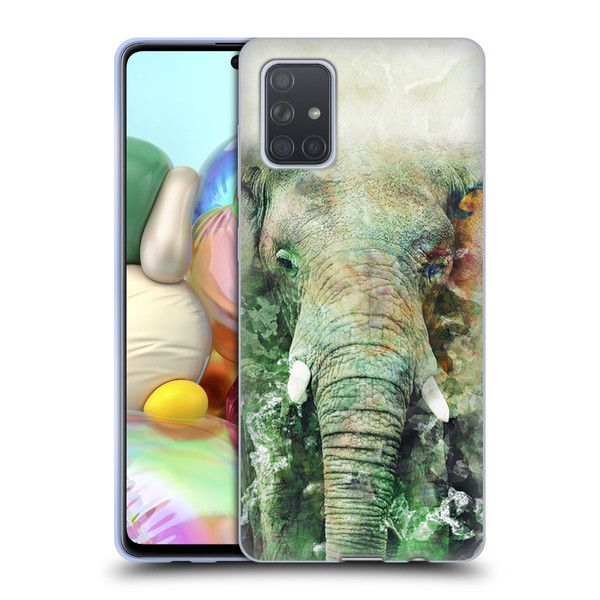 Riza Peker Animals Elephant Soft Gel Case for Samsung Galaxy A71 (2019)